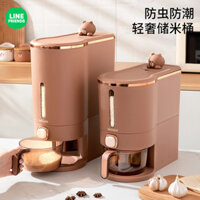 * Thùng gạo tự động, bảo quản bếp kiểu Nhật chống côn trùng, chống ẩm gia dụng, hộp đựng gạo chống bụi cấp thực phẩm LL