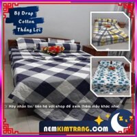 ( Tieumailinh ) ( CC2016 ) BỘ DRAP THẮNG LỢI COTTON - CÓ CHĂN, NHIỀU MÀU
