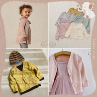 🅷🅴 [Tiny People] Áo khoác cardigan cho bé trai bé gái, thun gân cao cấp, dầy mềm mát [Happy Evan]