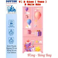 { Tổng kho giá rẻ } Tủ nhựa duy tân WING 2C-3N - HỒNG