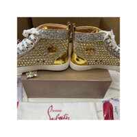 [ Tổng Kho Tuấn Tú ] - Giày Cao Cổ - Giày Cao Cổ Vàng Đính Đinh Gót Đỏ - Hàng Có Sẵn