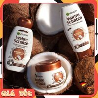 💯 [ TOP BÁN CHẠY ] 💥 Bộ 3 Sản Phẩm Ganier Chiết Xuất Dừa Macca cho tóc khô xơ & gãy rụng 🇩🇪 🔥 🇩🇪
