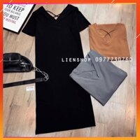 [ Top Hot ] Váy Suông Cổ V Đan Dây Lưng - Mặc Được 2 Kiểu