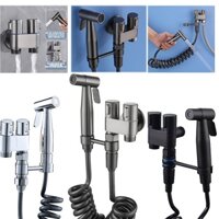 & Tốt nhất & 1 Bộ Bình Xịt Vệ Sinh Treo Tường Có Ống Cầm Tay Bằng Thép Không Gỉ Vòi Vệ Sinh Bidet Rửa Tắm