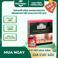 🍵 Trà Buổi Sáng Ahmad English Breakfast – Hộp 200g (100 Túi Lọc) | Hương Vị Trà Đen Truyền Thống