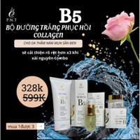 ( Trắng Sáng Mịn Trong 3 Bước ) Combo 3 Dưỡng Trắng Da Mặt B5 - Dưỡng Da - Serum - Sữa Rửa Mặt PNT