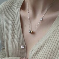 ❈ 🍎 Tricolor Đường Họa Tiết Cỏ Passepartout Hoa Lợn Dây Chuyền Mũi Vòng Cổ Niche Phong Cách Lạnh Thời Trang Quốc Gia Dây Xích Xương Đòn Cao Cấp Cho Nữ 2503K06