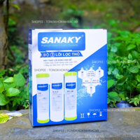 [ Trọn bộ 123 ] Bộ 3 LÕI LỌC NƯỚC SANAKY, lõi lọc thô dùng cho máy lọc nước kangaroo aqua karofi