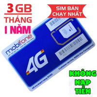 [ Trọn gói 1 năm không cần nạp tiền hàng tháng ] Sim 4G mobifone MDT255 Tặng 3gb tháng x 12 tháng