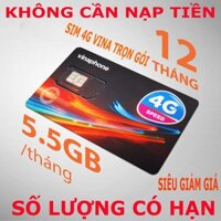 [ TRỌN GÓI 1 NĂM ] Sim 4G Vinaphone Miễn Phí 5GB/Tháng Data Tốc Độ Cao Sử Dụng Vào Mạng