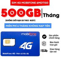 [ TRỌN GÓI 1 NĂM ] Sim 4G Mobifone Tặng 500GB/Tháng Full Băng Thông Tốc Độ Cao Xem Phim Tẹt Ga