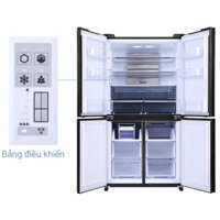 ( Tủ lạnh 4 cửa Sharp SJ-FX640V-SL (có inverter, 572 lít, hàng chính hãng, nhập khẩu Thái Lan, bảo hành 12 tháng) )