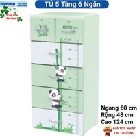 🌱 Tủ Nhựa Duy Tân 5 TẦNG -6 NGĂN ( KT : Ngang 60 * Rộng 48 * Cao 124cm )- Nhiều Mẫu Xinh 🌱