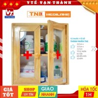 ✅ Tủ Thuốc Y Tế Gỗ Thành Nhân TNE | 2 ngăn 2 cửa, độ bền hơn 30 năm -VT1251