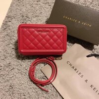 - Túi Charles Keith size 19: có 3 màu: rose gold, pearl, gree