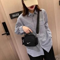 ▨ Túi đeo chéo Nike Túi đeo vai nữ Ins Internet Star Bag Bust Nam Mini Classic Clip