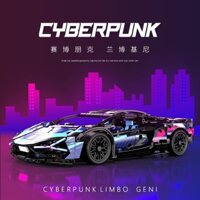 🔥🔥 Tương thích với gạch LEGO Lamborghini Cyberpunk điều khiển từ xa xe thể thao đồ trang trí xếp