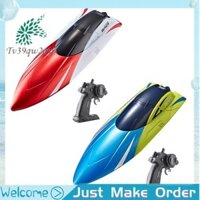 【 Tv39qw2oyr 】 Rc Boat 2.4G Động cơ bánh lái kép chống nước Đồ chơi thuyền tốc độ cao Quà tặng cho trẻ em Đồ chơi mô hình Tàu điều khiển từ xa