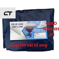 [ Vải  tổ ong ] ÁO VỆ SINH MÁY LẠNH LOẠI TỐT CÓ ỐNG XẢ DÀI 2,5 Mét  - Túi vệ sinh máy lạnh