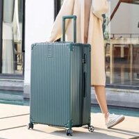 ﹍ Vali hành lý nữ, hộp mật khẩu dây kéo cổ điển retro thời trang sinh viên, du lịch, mẹ, da nam