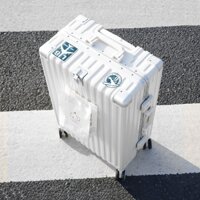 ♙ Vali khung nhôm phổ thông bánh xe vali da xe đẩy vali bền và chắc chắn 20 vali lên máy bay 24 inch dành cho nam và nữ