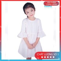 _  Váy bé gái thô phối ren tay xòe Haki-TH019