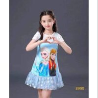 💝 Váy Elsa cho bé 11-22kg tặng vương miện