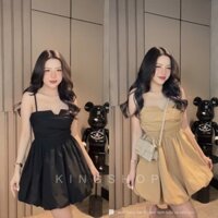 𝐂𝐎́ 𝐒𝐀̆̃𝐍. Váy Hai Dây Xoè Dáng Bí Ngô Bồng Xếp Nếp Mai Phuong Bui