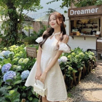 💯 VÁY TẤM XỐP CỔ TÀU HỞ VAI có mút ngực hàng 2 lớp may kỹ