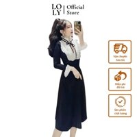 ঔৣ Váy Tiểu Thư Cổ Bèo, Chất Liệu Cao Cấp Phù Hợp Đi Làm Đi Chơi - LOLY Store CD048 ঔৣ