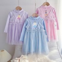 𝐌𝐞̣𝐁𝐨𝐛𝐊𝐞𝐦𝟖𝟔 - Váy công chúa Elsa thu đông cho bé gái, váy bé gái dài tay, đầm Elsa cho bé, đầm bé gái