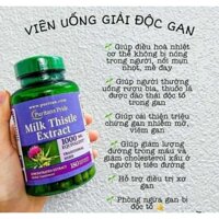 💊💊 VIÊN UỐNG BỔ GAN, GIẢI ĐỘC GAN PURITAN'S PRIDE MILK THISTLE EXTRACT 1000MG - 180 VIÊN