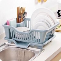 ( VIỆT NHẬT ) Giá , kệ để bát đĩa úp chén có ống đũa đa năng kèm khay hứng thoát nước, sạch sẽ tiện dụng [Loại 1]