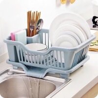 [ VIỆT NHẬT ]Giá , kệ để bát đĩa úp chén có ống đũa đa năng kèm khay hứng thoát nước, sạch sẽ tiện dụng [ Loại 1]