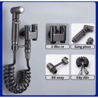 👍 👍 Vòi Xịt Vệ Sinh Tăng Áp, Vòi Cao Cấp Chia 2 Đầu Nước Tiện Lợi, Chất Liệu Inox 304 Không Gỉ, Cách Điện, An Toàn👍 👍