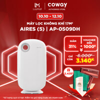 | Voucher đến 1 Triệu | Freeship | Máy lọc không khí Coway Aires (5) AP-0509DH | Lọc bụi mịn không khí khử mùi khói thuốc khử khuẩn tiết kiệm điện không ồn | Diện Tích 17m2