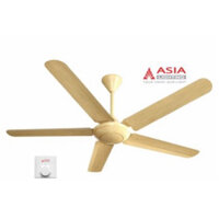 (( Voucher ưu đãi 209k)) Quạt trần AC motor 5 cánh cao cấp  màu gỗ phong cách  Asia Lighting - QT06