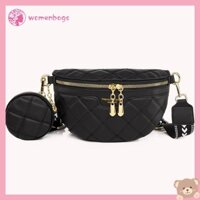 ✿ Wb ✿ Thời trang Fanny Pack Họa tiết Rhomboid Phong cách Hip Bum Túi đựng điện thoại để mua sắm