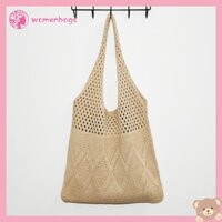 ✿ Wb ✿ Túi Đeo Vai Nữ Đan Dung Tích Lớn Totes Hobo Sling Túi Xách Mua Sắm ✨