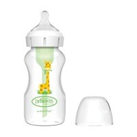 [ WB91019 ] Bình sữa cổ rộng Dr.Brown’s Options Plus hoa văn con hươu cao cổ, 270ml