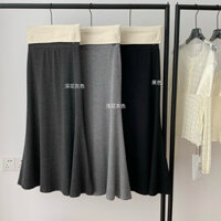 / wgwe / Chân Váy Dài Thun Mềm Nữ Tính Đuôi Cá W9975#