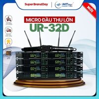 [ Xả Hàng ] Micro Đầu Thu Lớn UR-32D -Micro Không Dây Karaoke, 4 Râu Bắt Sóng Xa 50M Karaoke Hội Nghị Sân Khấu Gia Đình