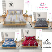 🔥 XẢ HÀNG THU HỒI VỐN 🔥 Bộ Ga Giường Sông Hồng 1m5 x 1m9 – Chun Chần Cotton – Hàng Chính Hãng