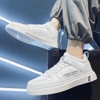 [ XẢ KHO ] 3AT-0012 Giày Nam Da PU - Kiểu Dáng Thời Trang Đế Cao Su Tổng Hợp Êm Nhẹ Có 2 Màu Trắng Và Xanh Sneaker Shoes