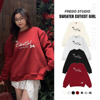 [ XẢ KHO ] Áo Sweater Nữ Dài Tay Cute, Áo Nỉ Nam Nữ Phong Cách Basic Mùa Đông - FSW106