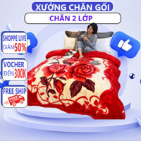 [ XẢ KHO ] Chăn tuyết nhung  2 lớp loại dày, mền bông mùa đông cotton mềm mịn 1m6x2m