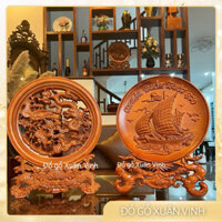 ( xả kho) Đĩa phong thuỷ bằng gỗ tự nhiên ,đĩa trang trí kệ tivi,bàn uống nước