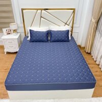 [ XẢ KHO ] GA + 2 VỎ GỐI LỤA SATEEN CAO CẤP TRẦN BÔNG 3 LỚP BO CHUN BỌC ĐỆM