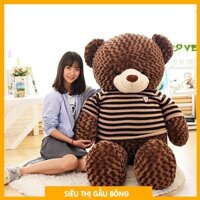 [ XẢ KHO ] Gấu bông Teddy nâu cấp lông xoăn - Khổ vải 1m4 cao 1m2