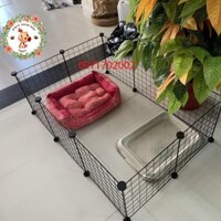 [ XẢ KHO GIÁ RẺ ]Chuồng quây Chó Mèo Hamster Thỏ combo 10 tấm lưới sắt 35x35cm lắp ghép